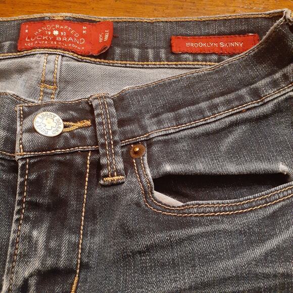 BLUE LUCKY BRAND JEANS ANKLE 0125 USED - Picture 5 of 10